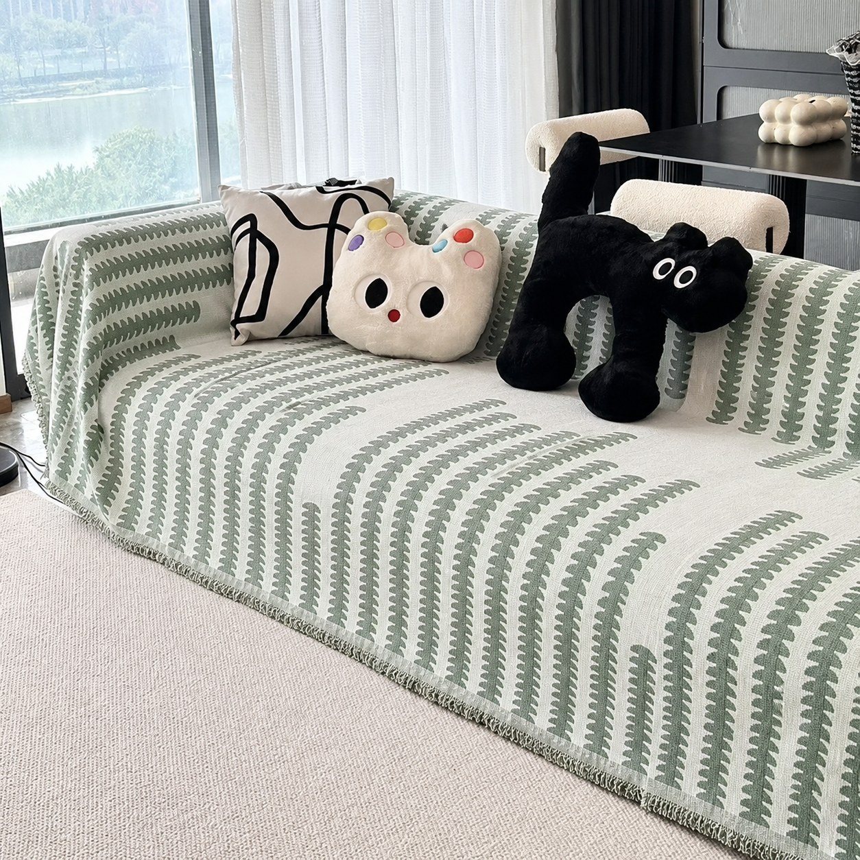 Sage Green Sofa Throw