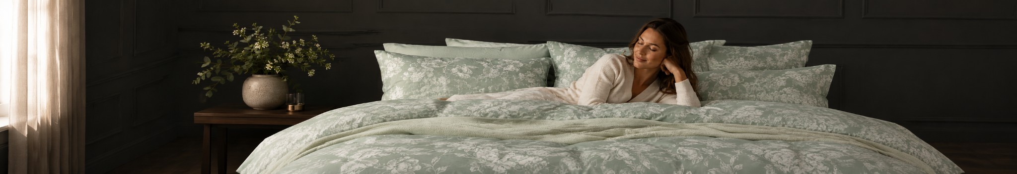 Cozeline materials and care bedroom scene
