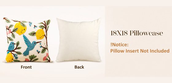 Pillow cover front and back